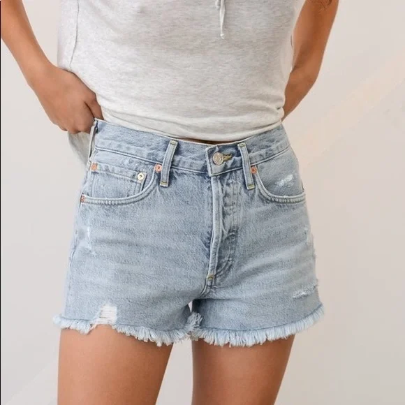 Agolde Parker Short in Swampmeet (24) - Picture 1 of 12